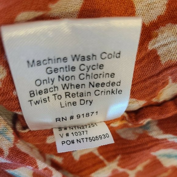 NORM THOMPSON Women's Size Small Boho Maxi Dress Multicolor Ruched Relaxed VTG - Picture 12 of 13